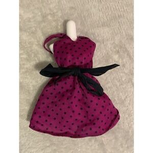 Vintage Mattel Barbie Doll Fashion Fun‎ 1983 Purple Black Halter Dress #4804